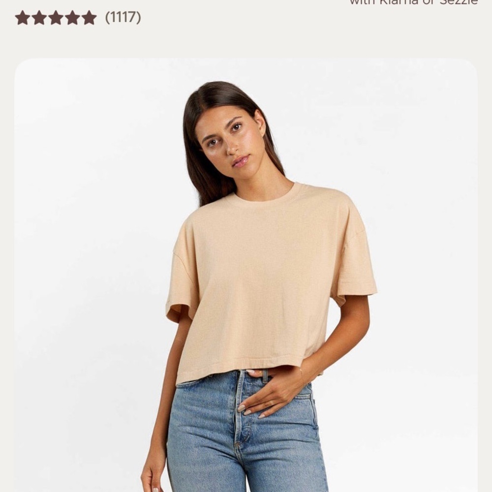 Nuuds Cropped Tee - Oat